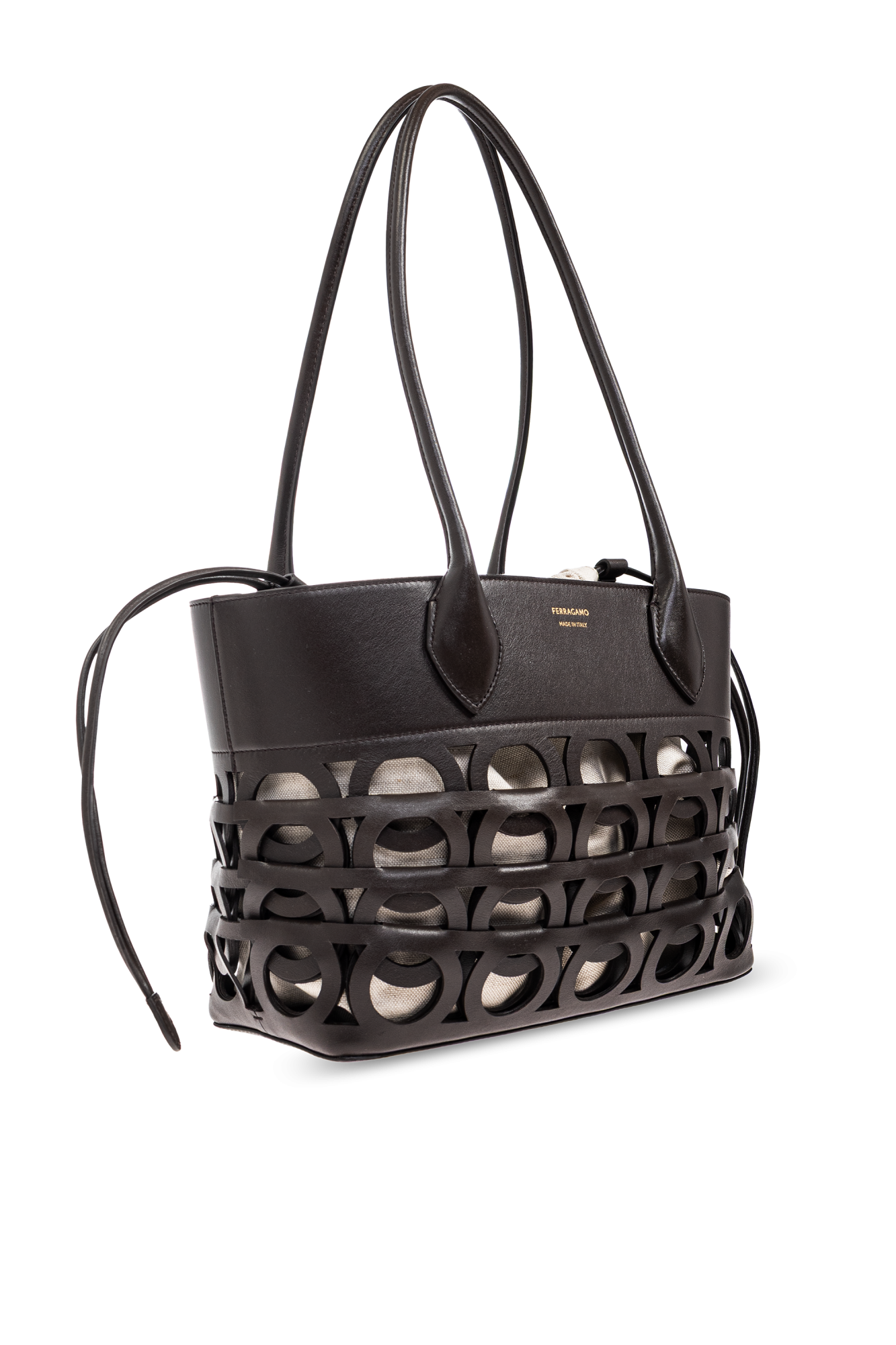 トートバッグ Ferragamo Shopper Ferragamo Gancio Leather Tote Bag | Neiman Marcus